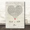 Oasis Rock 'n' Roll Star Script Heart Song Lyric Wall Art Print