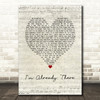 Lonestar I'm Already There Script Heart Song Lyric Wall Art Print