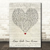 Chiqui Pineda How Did You Know Script Heart Song Lyric Wall Art Print