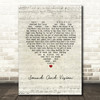 David Bowie Sound And Vision Script Heart Song Lyric Wall Art Print