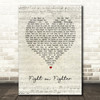 For King and Country Fight on Fighter Script Heart Song Lyric Wall Art Print