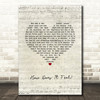 Slade How Does It Feel Script Heart Song Lyric Wall Art Print