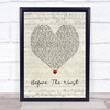 The Script Before The Worst Script Heart Song Lyric Wall Art Print