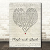 Mary Black Flesh and Blood Script Heart Song Lyric Wall Art Print