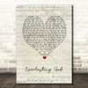 Chris Tomlin Everlasting God Script Heart Song Lyric Wall Art Print