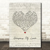 Donny Osmond Seasons Of Love Script Heart Song Lyric Wall Art Print
