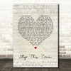 John Mayer Stop This Train Script Heart Song Lyric Wall Art Print