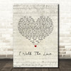 Johnny Cash I Walk The Line Script Heart Song Lyric Wall Art Print