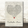 Marillion Fantastic Place Script Heart Song Lyric Wall Art Print
