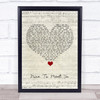 Niall Horan Nice To Meet Ya Script Heart Song Lyric Wall Art Print