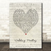 Anthem Lights Wedding Medley Script Heart Song Lyric Wall Art Print