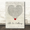 Athena Cage All Or Nothing Script Heart Song Lyric Wall Art Print