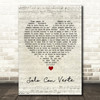 Banda MS Solo Con Verte Script Heart Song Lyric Wall Art Print