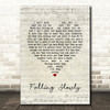 Glen Hansard Falling Slowly Script Heart Song Lyric Wall Art Print