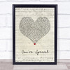 NF You're Special Script Heart Song Lyric Wall Art Print