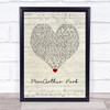 Richard Harris MacArthur Park Script Heart Song Lyric Wall Art Print