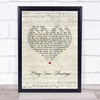 The McGuire Sisters May You Always Script Heart Song Lyric Wall Art Print