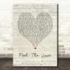 Rudimental Feel The Love Script Heart Song Lyric Wall Art Print