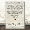 Air Traffic Shooting Star Script Heart Song Lyric Wall Art Print