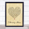 Foo Fighters February Stars Vintage Heart Song Lyric Quote Print