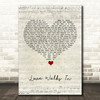 Van Halen Love Walks In Script Heart Song Lyric Wall Art Print