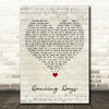 Led Zeppelin Dancing Days Script Heart Song Lyric Wall Art Print