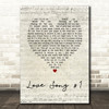 The White Buffalo Love Song #1 Script Heart Song Lyric Wall Art Print