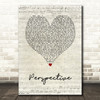 Bailey Bryan Perspective Script Heart Song Lyric Wall Art Print