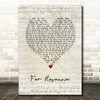 Chris De Burgh For Rosanna Script Heart Song Lyric Wall Art Print