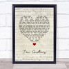 Engelbert Humperdinck Ten Guitars Script Heart Song Lyric Wall Art Print