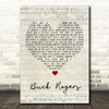 Feeder Buck Rogers Script Heart Song Lyric Wall Art Print