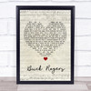 Feeder Buck Rogers Script Heart Song Lyric Wall Art Print