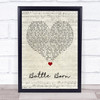 Five Finger Death Punch Battle Born Script Heart Song Lyric Wall Art Print