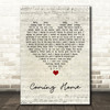 Leon Bridges Coming Home Script Heart Song Lyric Wall Art Print