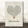 OMI Cheerleader Script Heart Song Lyric Wall Art Print