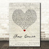 AJ Mitchell & Ava Max Slow Dance Script Heart Song Lyric Wall Art Print