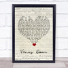 HIM Venus Doom Script Heart Song Lyric Wall Art Print