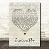 Muse Invincible Script Heart Song Lyric Wall Art Print