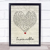 Muse Invincible Script Heart Song Lyric Wall Art Print