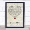 The Clash Bankrobber Script Heart Song Lyric Wall Art Print