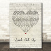 Vince Gill Look At Us Script Heart Song Lyric Wall Art Print