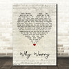 Dire Straits Why Worry Script Heart Song Lyric Wall Art Print
