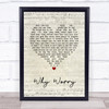 Dire Straits Why Worry Script Heart Song Lyric Wall Art Print