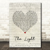 Disturbed The Light Script Heart Song Lyric Wall Art Print