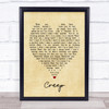 Creep Radiohead Vintage Heart Quote Song Lyric Print