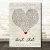 Jimmie Allen Best Shot Script Heart Song Lyric Wall Art Print