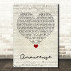 Kiki Dee Amoureuse Script Heart Song Lyric Wall Art Print