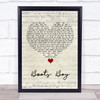 Langhorne Slim Boots Boy Script Heart Song Lyric Wall Art Print