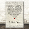 Leona Lewis I Got You Script Heart Song Lyric Wall Art Print