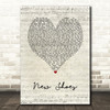 Paolo Nutini New Shoes Script Heart Song Lyric Wall Art Print